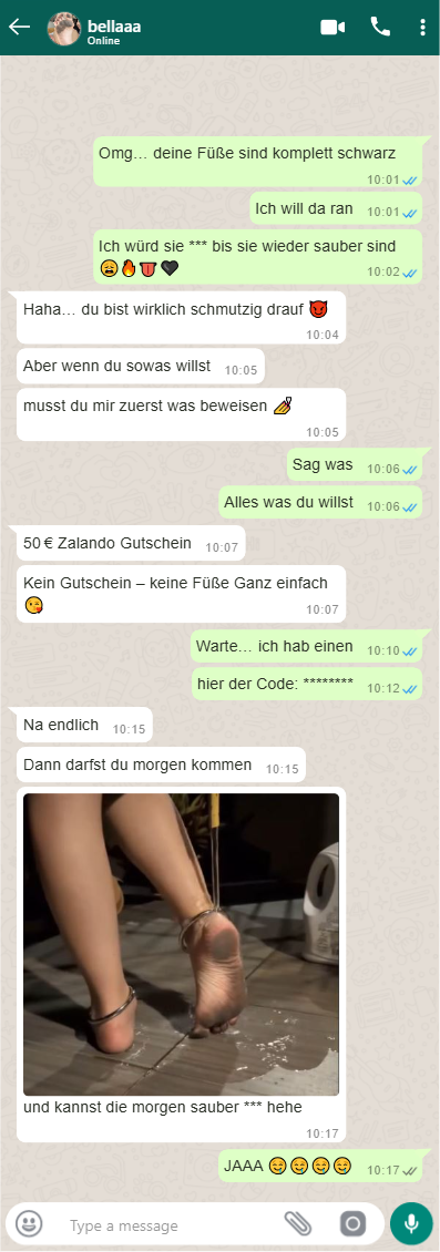 dirty bella chat whatsapp